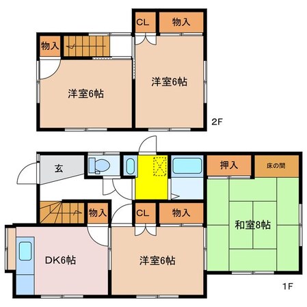 大村大月貸家の物件間取画像